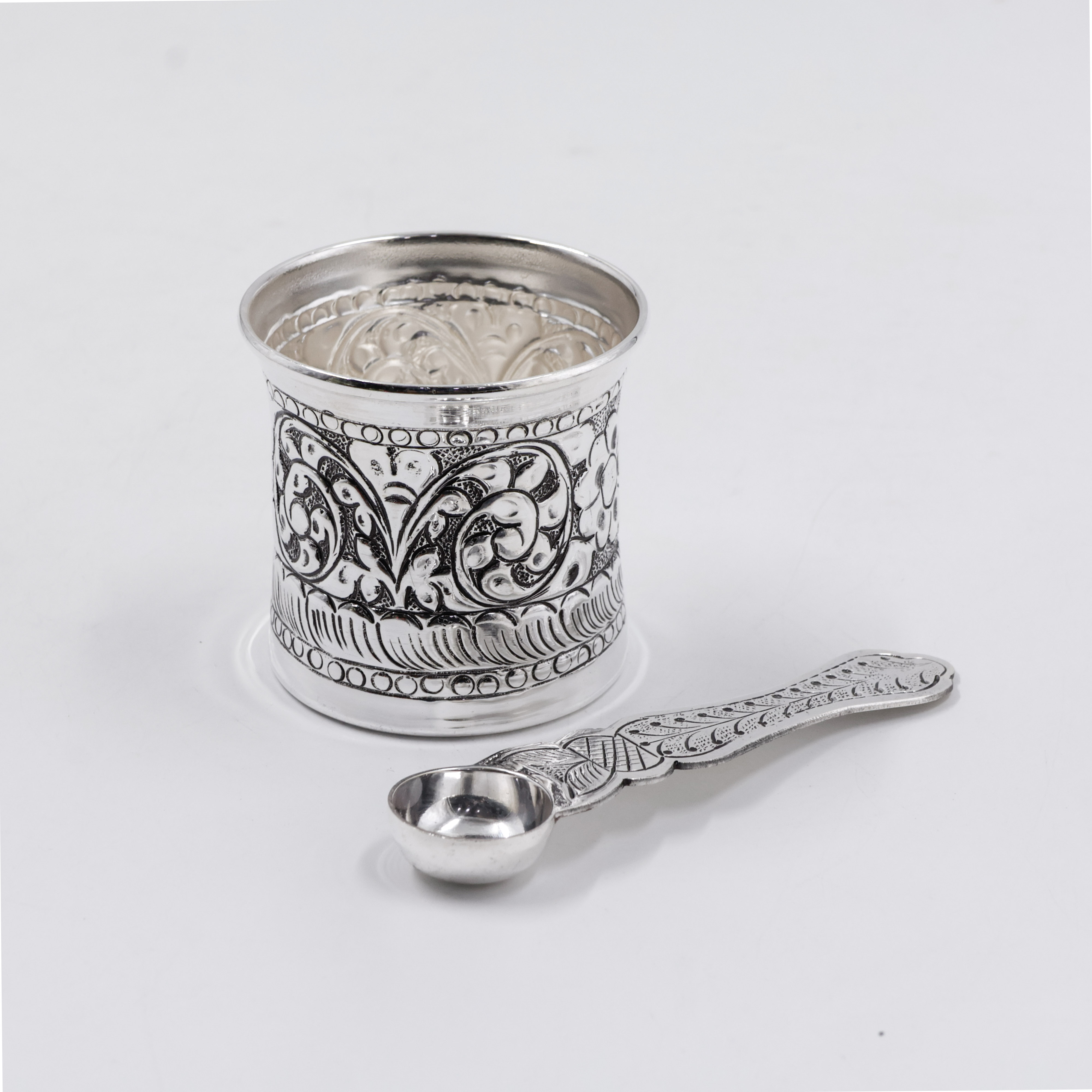 New Akshaya Jewellers - Silver 92.5 Panch Patra With Uddharni